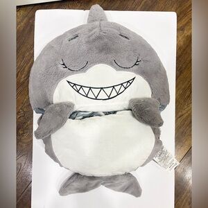 Happy Nappers Grey Shark 2-in-1 Pillow & Sleeping Bag - Medium 54"x20"- retired